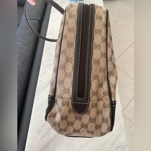 GUCCI GG Crystal Canvas and Leather Large Princy Handbag - Picture 6 of 14